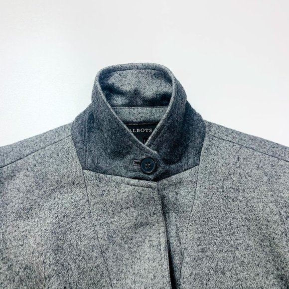 Talbots Wool Grey Three Button Blazer Tweed Sz 10 - Picture 3 of 8